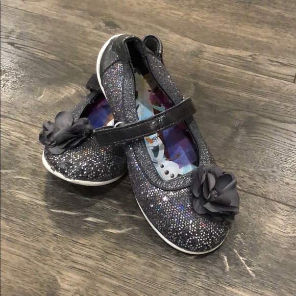 Disney Other - Frozen flats. Size 10. Gray sparkles.